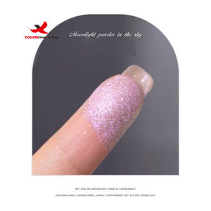 Poudre de paillettes effet miroir clair de lune Net-0.3g 0.5g Effet argenté métallique Poudre chromée 1*Pot Poudre de manucure effet miroir magique Aurora - Product Image 4