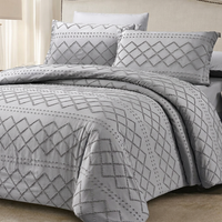 Ensemble de couette 6 pièces Super King MBA Maggie, édition gris cendré – Vente en gros