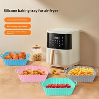Tapis en silicone pour friteuse à air 60g, pliable, pour cuisson et four à micro-ondes, qualité alimentaire, résistant à l'huile et aux hautes températures HSM-KP7