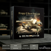 290 pièces 1:35 PAK 44 Canon anti-char lourd en blocs de construction, Kit de modèle d'artillerie militaire de la Seconde Guerre mondiale, Jouet de canon à assembler soi-même