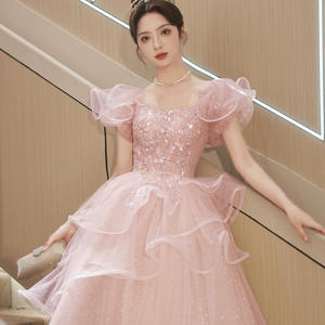 Lüks şampanya Quinceanera elbiseler boncuk Eet 16 elbise yarışmasında önlük Vestido De 15 dantel-up geri balo parti özel - Product Image 1