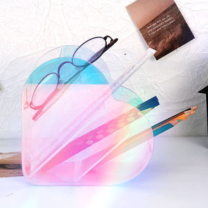 Personnalisé trois couches coeur couleur acrylique maquillage brosse étagère Portable transfrontalier rouge à lèvres <span class=keywords><strong>craie</strong></span> masque lèvre glaçure boîte de rangement - Product Image 4