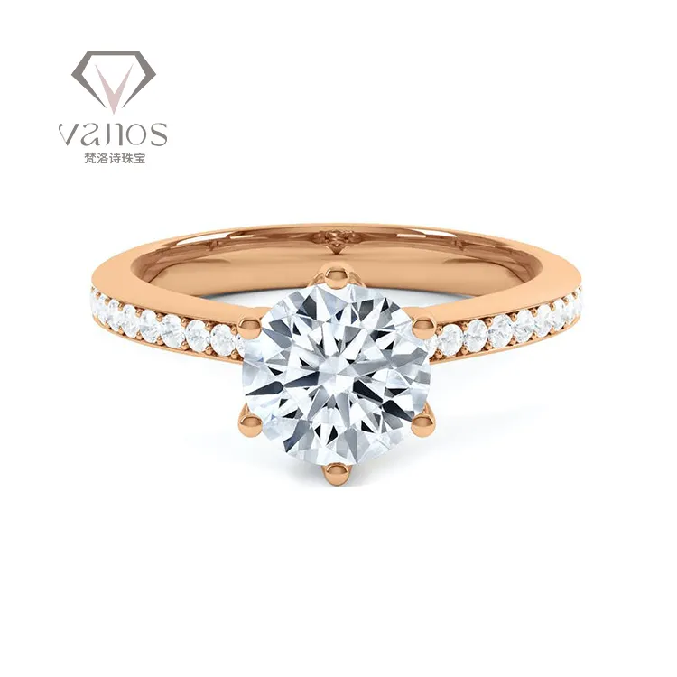 Fine Jewelry 14k/18k White Gold Engagement Wedding IGI GIA Genuine Lab Grown Diamond Finger Ring Band CVD Lab Made Diamond Rings