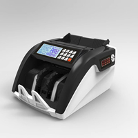 Machine de comptage de devises mixtes portable GORO de qualité professionnelle GR-5800D2 avec affichage UV/MG LED, capacité de 1000 pièces, trémie de 300 pièces