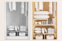 Organisateur de vêtements télescopique réglable en acier au carbone, gain de place, pour placard de salon moderne, sans perçage, extensible