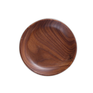 Walnut Wood Round <b>Tray</b> Set With Bowl Plate For <b>Snack</b> Dessert Serving Hotel Coffee Tea - Product Image 5