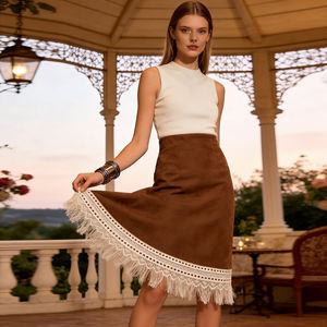 Jupe en jean tendance 2026 pour femme, mini-jupe taille haute décontractée, style été - Product Image 1