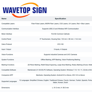 WaveTopSign Ruida RDM6020V-M1S Eigenständiges Lasermarkierungssystem für Faser-/CO2-/UV-/Rot+Blau-<span class=keywords><strong>Laser</strong></span> - Product Image 6