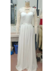 Robe de mariée longue à une épaule pour femmes africaines à queue élégante robe de mariée blanche - Product Image 5