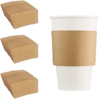 Manchon personnalisable biodégradable à double paroi pour tasse à café en papier kraft biodégradable et avec logo personnalisé manchons pour tasses à café