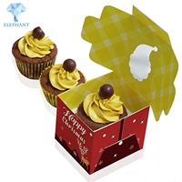 Boîte à pâtisserie personnalisée pour petits gâteaux et Cupcakes avec couvercle transparent