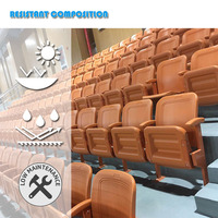 Siège de stade pliable VIP en HDPE à fixation au sol avec accoudoir incurvé, design fixe, imperméable CS-V1-GL