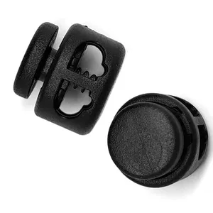 Dây Khóa Nhựa Stopper Dây Kết Thúc Toggles Clip Buckle Nút Đen Frost Dây Giày Thể Thao Túi Phụ Kiện