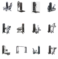 Machine de musculation professionnelle à double système réglable en acier, à charge par poulie, pour la musculation des jambes, des bras et du dos – Vente chaude