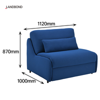 Mini-meubles modernes : Canapé-lit convertible pliable avec structure métallique, idéal pour optimiser l'espace des appartements et salons.