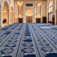 Tapis de prière linéaire sur mesure de largeur standard, absorption acoustique, mur à mur, directement de l'usine, pour projets commerciaux de mosquées
