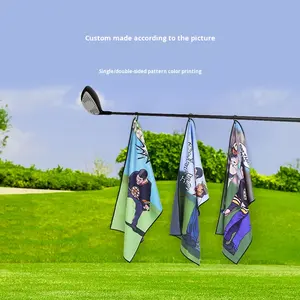 Serviette de golf en microfibre AOQI transfrontalière 400g 70% motif ananas gaufré 40x60cm emballage en plastique avec logo personnalisé échantillon gratuit - Product Image 1