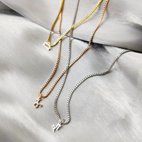 Collier EManco avec pendentif signe du zodiaque, plaqué or 14 carats, chaîne en câble, tendance, cadeau de bijoux pour anniversaire, fête, vacances