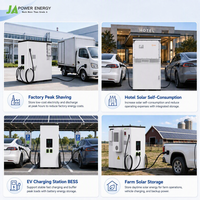 Système de recharge de véhicules électriques tout-en-un JApower 100kW 218kWh BESS 160kW 180kW 240kW compatible avec l'onduleur hybride Solis