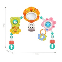 Nouveau mobile pour bébé réglable avec miroir, hochets, anneaux de dentition et pendentifs, pour berceau, poussette et siège auto