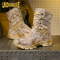 Bottes de chasse tactiques imperméables antidérapantes résistantes à l'usure à tige haute pour hommes, chaussures de randonnée d'hiver pour l'extérieur