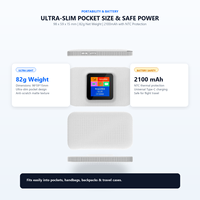 Point d'accès WiFi mobile 4G portable avec emplacement pour carte SIM, écran couleur de 1,44 pouce, Cat4 150 Mbps, routeur MiFi de poche multibande