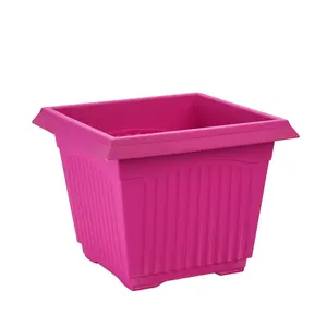 Pot de fleurs de jardin coloré, pépinière carrée, en plastique, pour plantation, bon marché