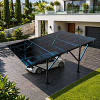 Structure de stationnement solaire en acier sur mesure, adaptée aux configurations de site et aux dispositions des colonnes pour les projets de stationnement, avec support BOM