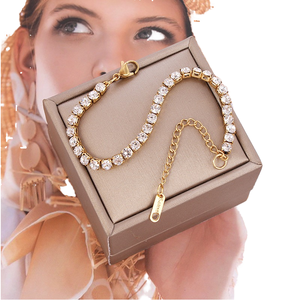 Ciondoli regalo gioielli da donna indiani in acciaio inox coppia artificiale di cristallo personalizzato all'ingrosso italiani braccialetti braccialetti - Product Image 1