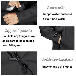 Custom Oversized Thickened Windproof Waterproof Adult Dry Surf Changing Robe with Fleece Lining for <strong>Beach</strong> - Product Image 4