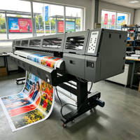 Nouvelle imprimante semi-automatique à solvant écologique Longfuture 3200 mm, 2 têtes d'impression haute vitesse, 480 dpi
