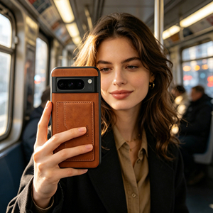 Denior |   Étui de téléphone rétro en cuir PU avec fente pour cartes et support horizontal, compatible avec les séries Google Pixel <span class=keywords><strong>9</strong></span>/8/7/6 - Product Image 5
