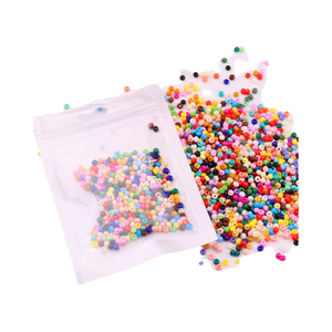Perles de verre rondes en vrac pour la fabrication de bijoux, 2/3/4 mm, perles de cristal et de lampwork faites à la main, 10g/sac - Product Image 4