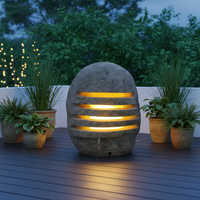 Lampes LED d'extérieur en galets de rivière naturels, style populaire, pour jardin, en vente