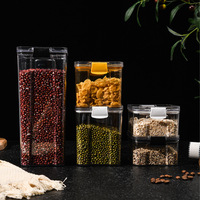 Conteneurs de stockage d'aliments hermétiques transparents pour animaux de compagnie bidons de céréales scellés organisateur de cuisine bocaux et bouteilles