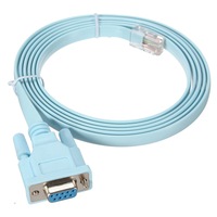 Câble DB9 vers RJ45 6 pieds Console Device Management Adaptateur série Bleu RJ45 Mâle vers DB9 Femelle