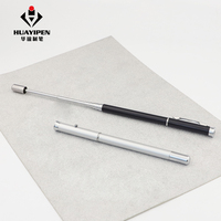 Stylo noir en métal mince portable 3-en-1 avec pointeur laser rouge bâton évolutif 0.7mm largeur d'écriture outil de nouveauté pour les enseignants