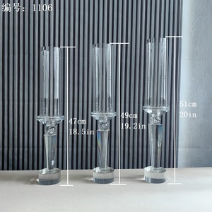 Bulk Hurricane Glass Candle Holder Crystal Cylinder Windproof Taper Candlestick Wedding Party Table Centerpiece Decor - Product Image 4