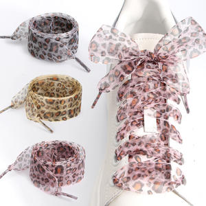 4厘米时尚设计豹纹雪纺鞋带 - Product Image 1