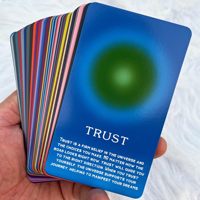 Jeu de cartes Oracle de guérison émotionnelle personnalisé en gros, 56 cartes en papier, imprimées en couleur, écologiques, éducatives, portables et durables