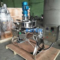 Marmite de cuisson industrielle 100L 500L en acier inoxydable avec agitateur, électrique, à gaz ou à vapeur, pour confiture