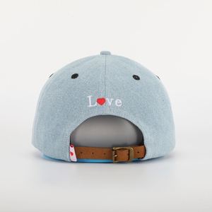 Gorra de Béisbol de Mezclilla con Logotipo de Corazón Bordado en 6 Paneles, Personalizada, de Alta Calidad y Precio Económico al por Mayor - Product Image 6