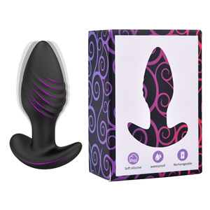 App Wireless <b>Remote</b> Black Peach Swinging Anal Plug Massager 9-Frequency Swing <b>Vibration</b> Unisex Backcourt 100% Waterproof - Product Image 5