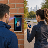 Serrure de porte de salle de sport à double authentification FCV5005 : Reconnaissance faciale + Accès par porte-clés RFID/NFC pour centre de fitness intelligent