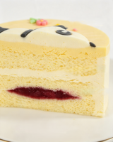 Gâteau Mousse Floral Ours de 4 Pouces Saveur Yaourt et Fromage, Boîte de Desserts Mignons Panda Cartoon pour Anniversaire d'Enfants, Vente en Gros OEM