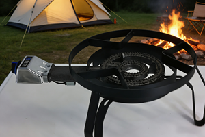 Réchaud à gaz portable 21A pour extérieur, brûleur unique en fonte, base haute, compatible GPL, prêt pour le voyage, résistant à la corrosion, facile à transporter - Product Image 2