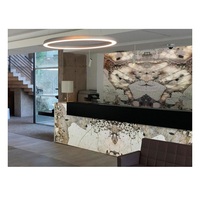Granite Quartzite de Patagonie Brésilienne, dalle naturelle blanche polie, design moderne pour plans de travail de cuisine, dessus de table de salle de bain de villa