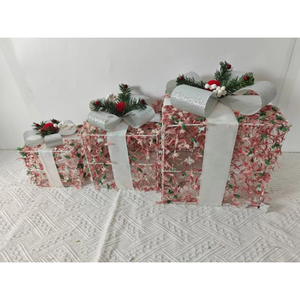 Boîte cadeau de Noël Led décoration lumière éclairage de Noël décoration vacances petite veilleuse lampe décorative - Product Image 2