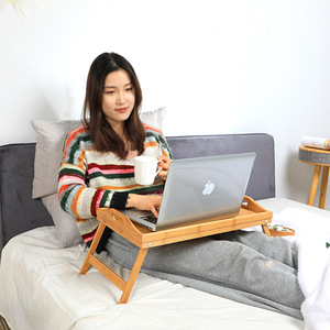 Plateau pliant en bambou Bamboo Technology 500x300x250mm, table de lit avec pieds, design moderne et simple - Product Image 3