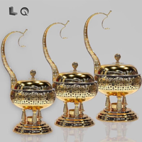 Plat de service de luxe en acier inoxydable doré 8 Lites pour buffet de restaurant, avec couvercle suspendu et fonction économie d'énergie, boule or blanc